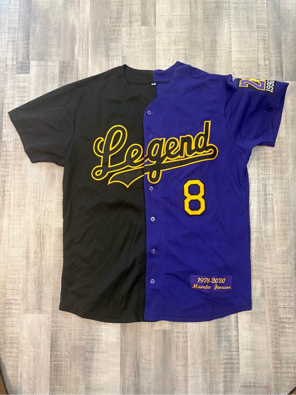 Men’s Kobe Bryant Legend #24/#8 Baseball Jersey Shirt Mamba Forever Size M